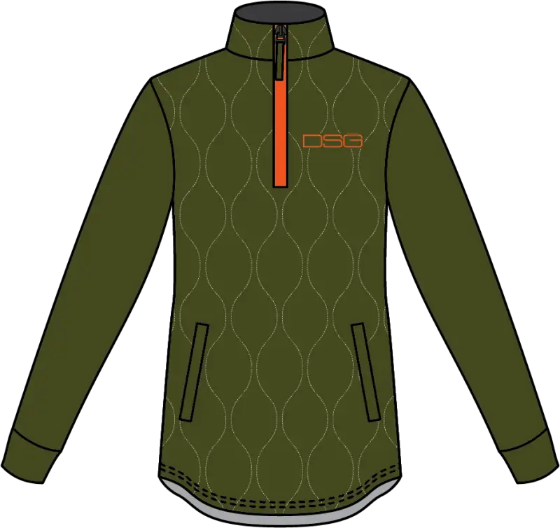 Dsg 52311 Cassandra Technical Sweater Dark Olive/Neon Orange Xl wps-462-51652x