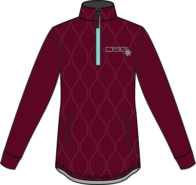 Dsg 52320 Cassandra Technical Sweater Garnet/Aqua 2X wps-462-516532x