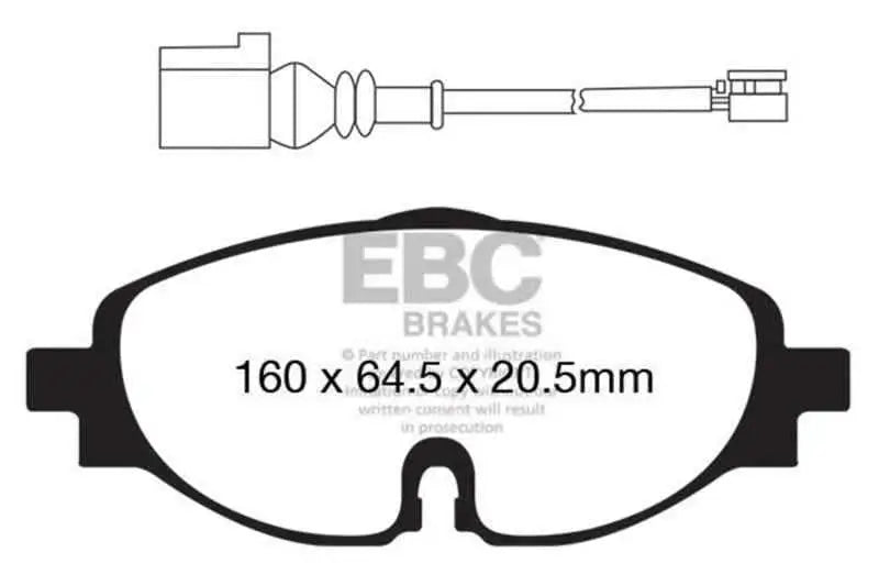 EBC 14+ Audi A3 1.8 Turbo Yellowstuff Front Brake Pads dp42150r