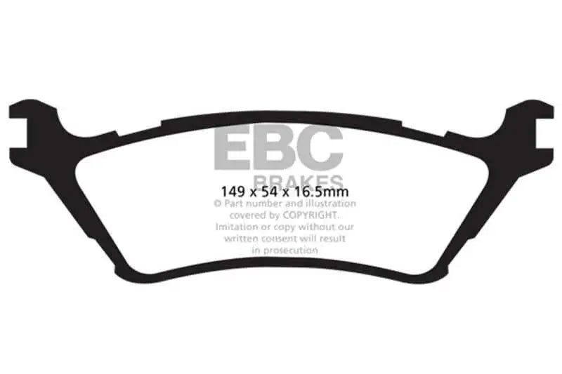 EBC 15+ Ford F150 2.7 Twin Turbo (2WD) Greenstuff Rear Brake Pads dp61891