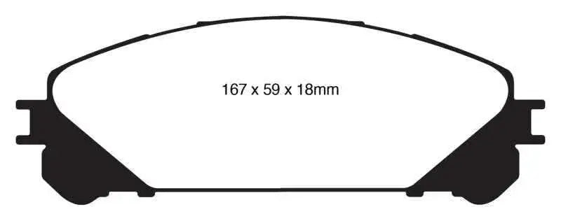 EBC 15+ Lexus NX200t 2.0 Turbo Yellowstuff Front Brake Pads dp41837r