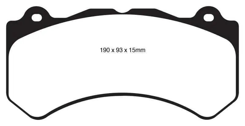 EBC 16+ Cadillac ATS-V 3.6 Twin Turbo Yellowstuff Front Brake Pads dp41853r