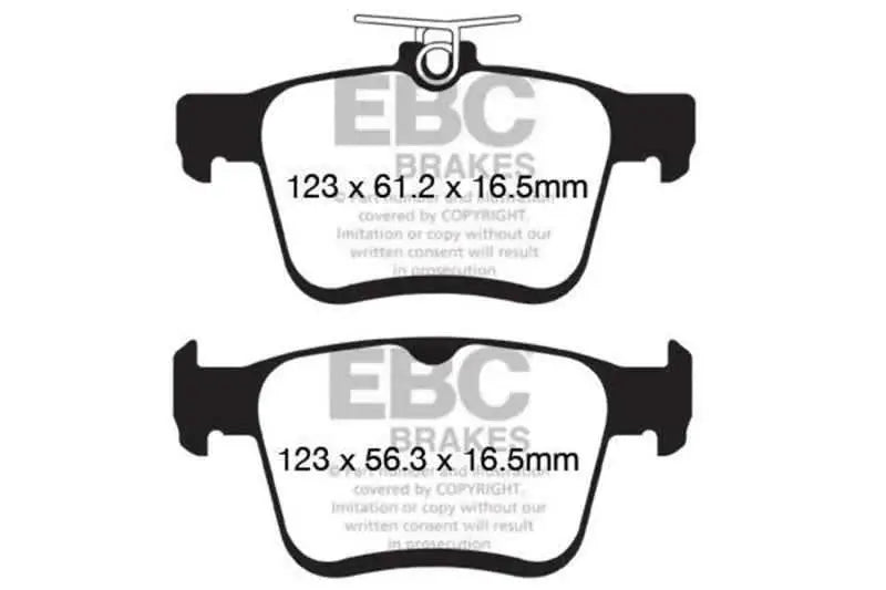 EBC 2014+ Audi A3 1.8 Turbo (w/Electronic Parking Brake) Yellowstuff Rear Brake Pads dp42153r