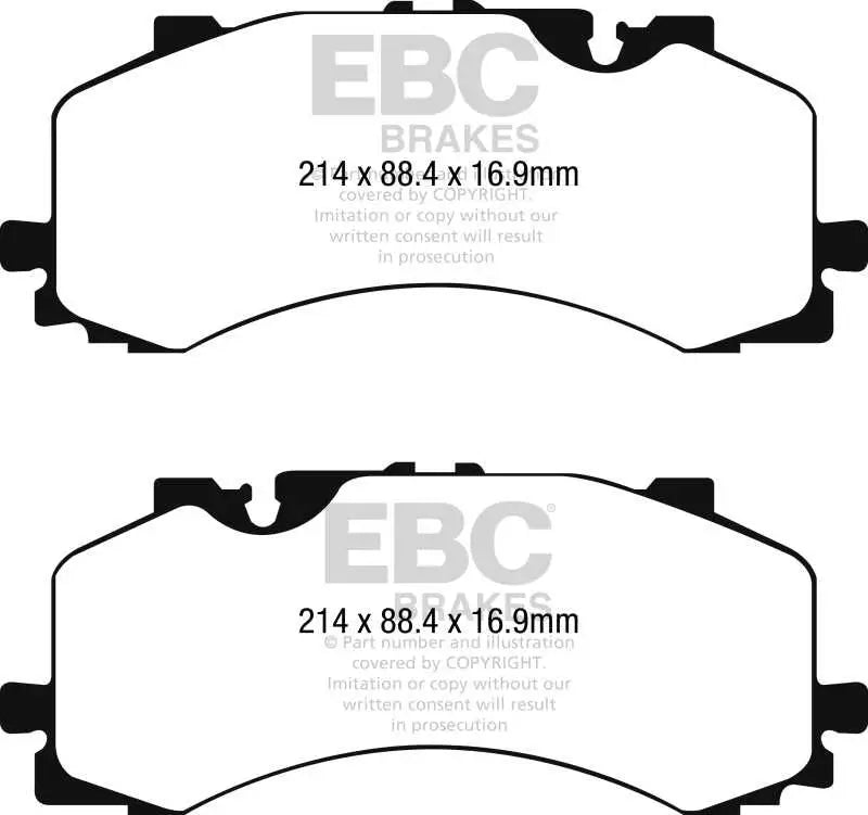 EBC 2016+ Audi Q7 3.0L Supercharged Yellowstuff Front Brake Pads dp42279r