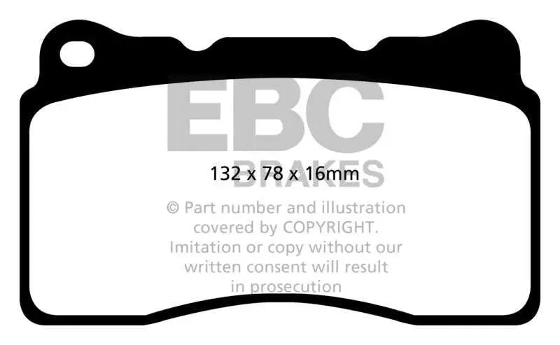EBC 2016+ Cadillac CT6 2.0L Turbo Redstuff Front Brake Pads dp32093c