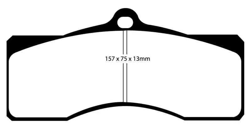 EBC 68-69 Chevrolet Camaro (1st Gen) 4.9 Redstuff Front Brake Pads dp31155c