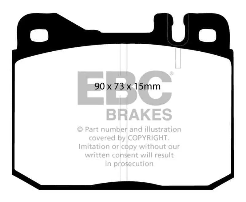 EBC 76-79 Mercedes-Benz 230 Redstuff Front Brake Pads dp3261c