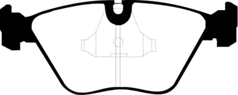 EBC 89-91 Audi 200 2.2 Turbo (ATE) Redstuff Front Brake Pads dp3689-2c