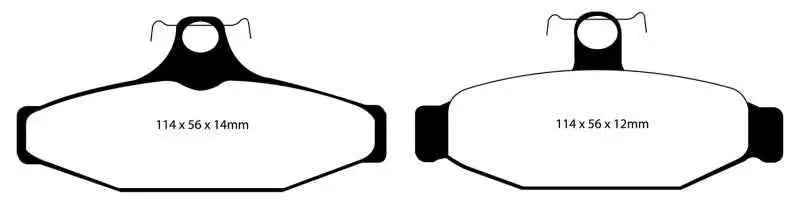 EBC 90-00 Aston Martin Vantage 5.3 (Twin Supercharged)(AP) Redstuff Rear Brake Pads dp31167c