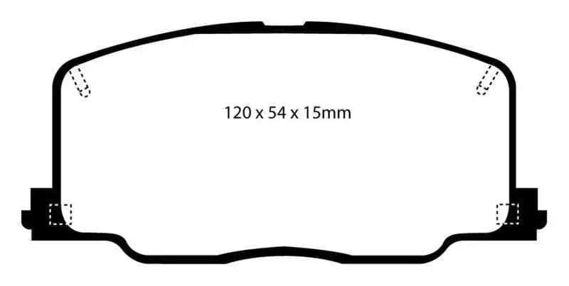EBC 90-91 Lexus ES250 2.5 Yellowstuff Front Brake Pads dp4725r