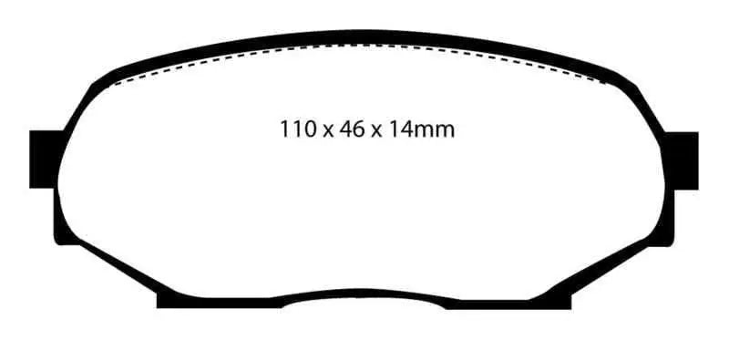 EBC 90-93 Geo Storm 1.6 Yellowstuff Front Brake Pads dp4802r