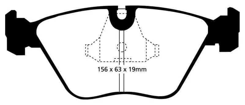 EBC 92-95 BMW M3 3.0 (E36) Redstuff Front Brake Pads dp3689c
