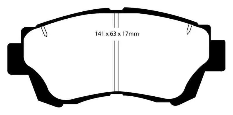 EBC 92-96 Lexus ES300 3.0 Yellowstuff Front Brake Pads dp4874r