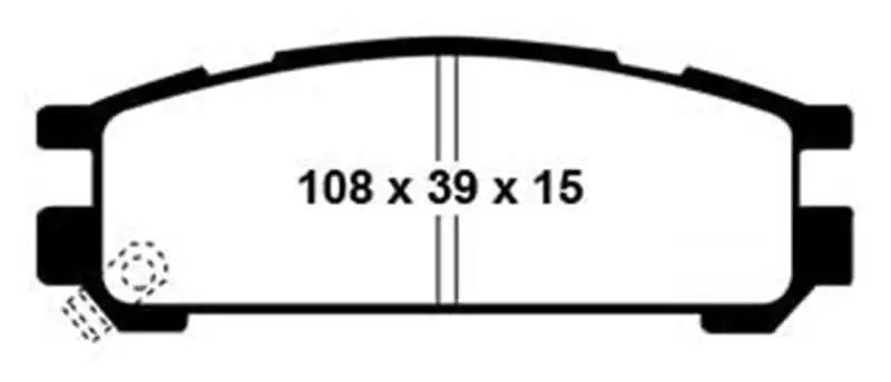 EBC 93-96 Subaru Impreza 1.8 Yellowstuff Rear Brake Pads dp4821r