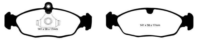 EBC 97-99 Aston Martin DB7 3.2 Supercharged Redstuff Rear Brake Pads dp31198c