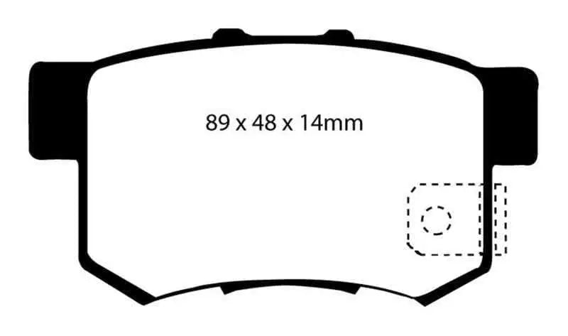 EBC 97 Acura CL 2.2 Yellowstuff Rear Brake Pads dp41193r