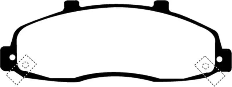 EBC 98-99 Ford F150 4.2 (2WD) (Rear Wheel ABS) Greenstuff Front Brake Pads dp61259