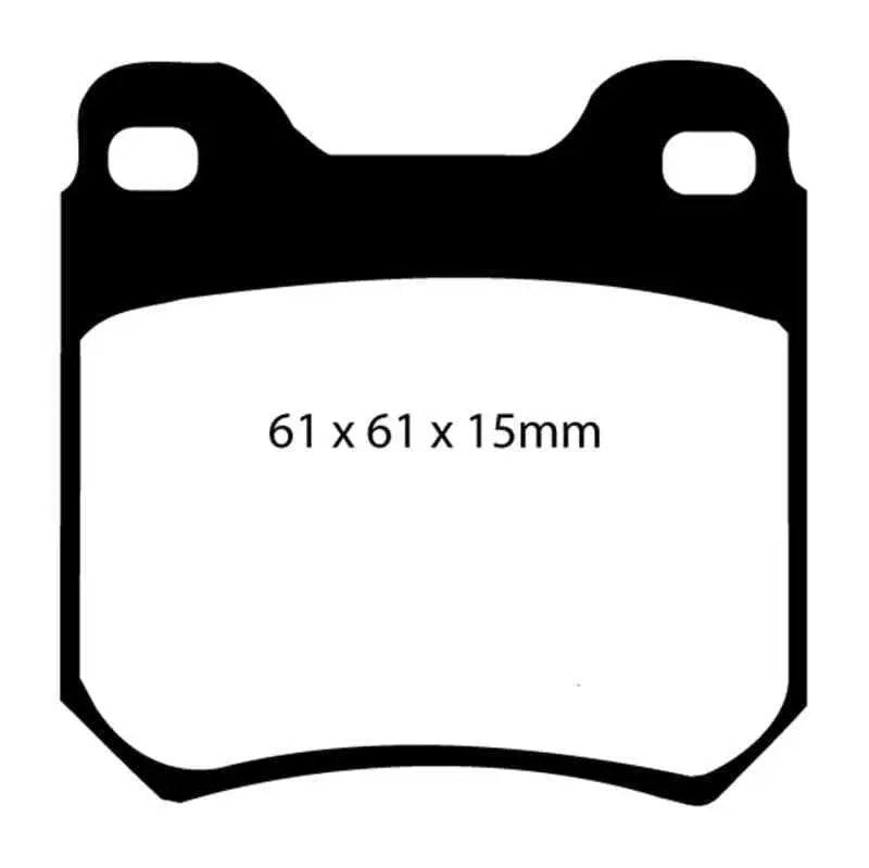 EBC 98 Saab 9-3 2.0 Turbo Yellowstuff Rear Brake Pads dp4675r