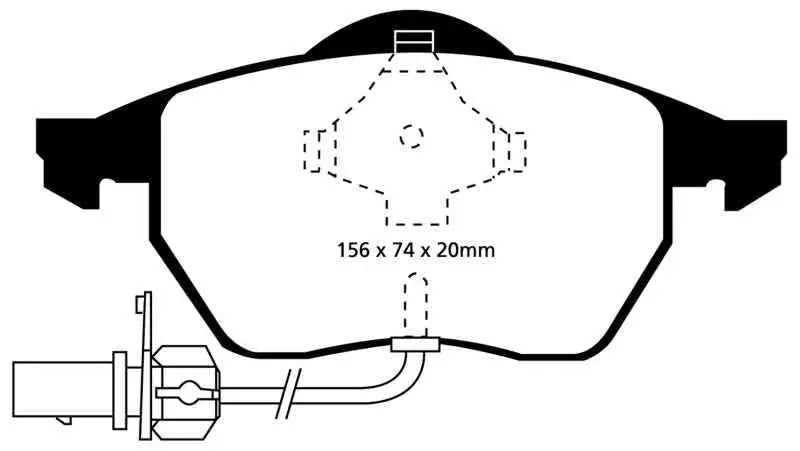 EBC 99-01 Audi A4 1.8 Turbo (B5) Redstuff Front Brake Pads dp31114c