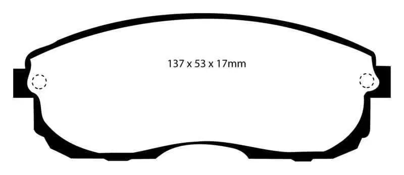 EBC 99-01 Infiniti G20 2.0 Yellowstuff Front Brake Pads dp4775r