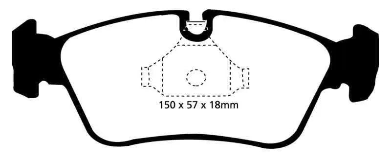 EBC 99-02 BMW Z3 2.5 Yellowstuff Front Brake Pads dp41211r