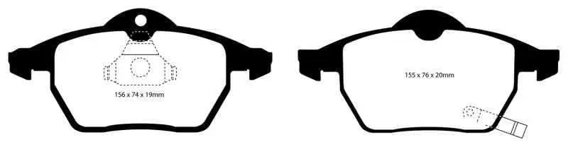 EBC 99-02 Saab 9-3 2.0 Turbo Yellowstuff Front Brake Pads dp41443r