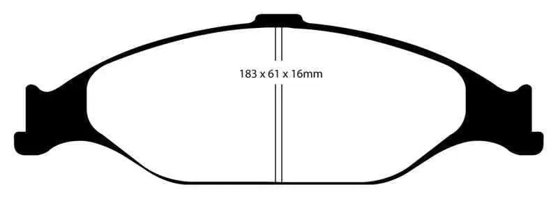 EBC 99-04 Ford Mustang 3.8 Yellowstuff Front Brake Pads dp41242r