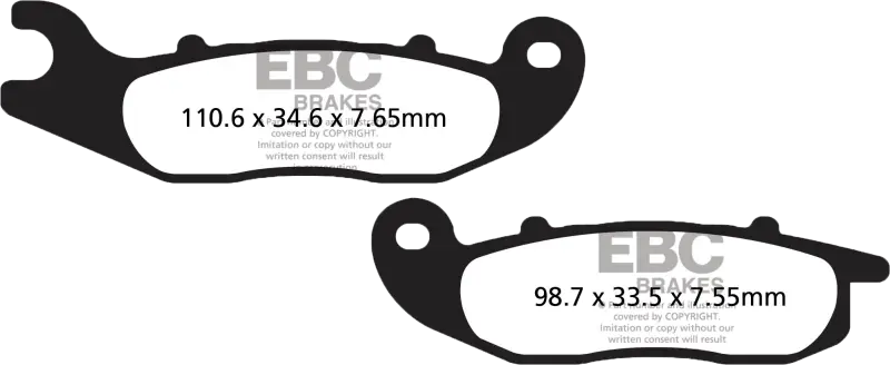 Ebc SFA693HH Brake Pads Sfa693Hh Double-H Sintered wps-153-693h