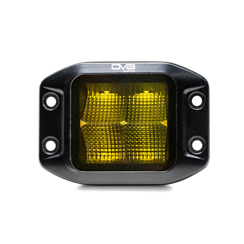 DV8 Offroad 3-Inch Elite Series Led Amber Flush Mount Pod Light Model BE3FMW40W-A