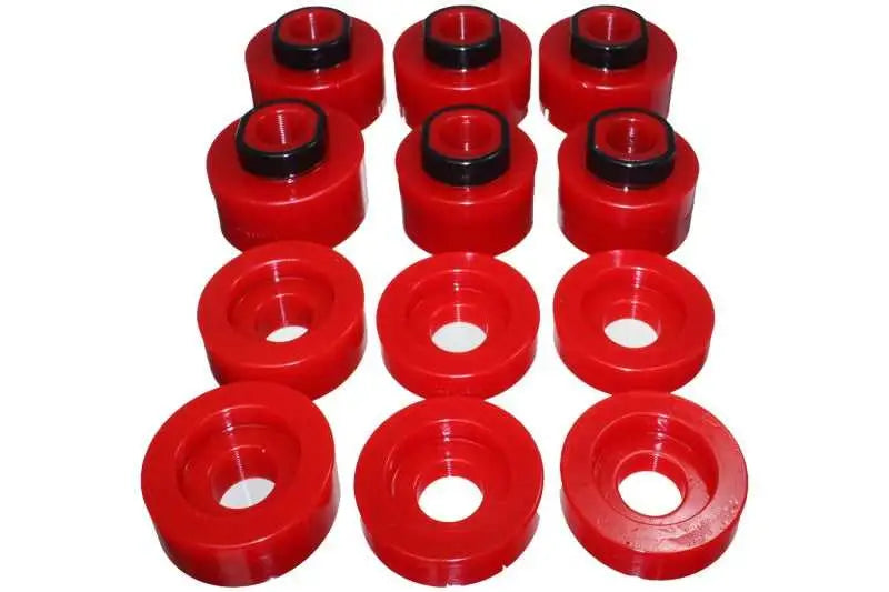 Energy Suspension 08-16 Ford F-250/F-350/F-450/F-550 Super Duty STD/Super Cab Red Body Mount Set 4-4125r