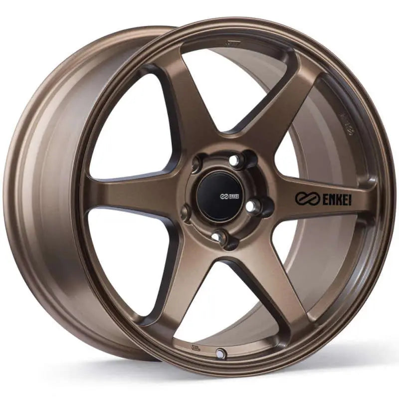 Enkei T6R 17x8 45mm Offset 5x100 Bolt Pattern 72.6 Bore Matte Bronze Wheel enk539-780-8045zp