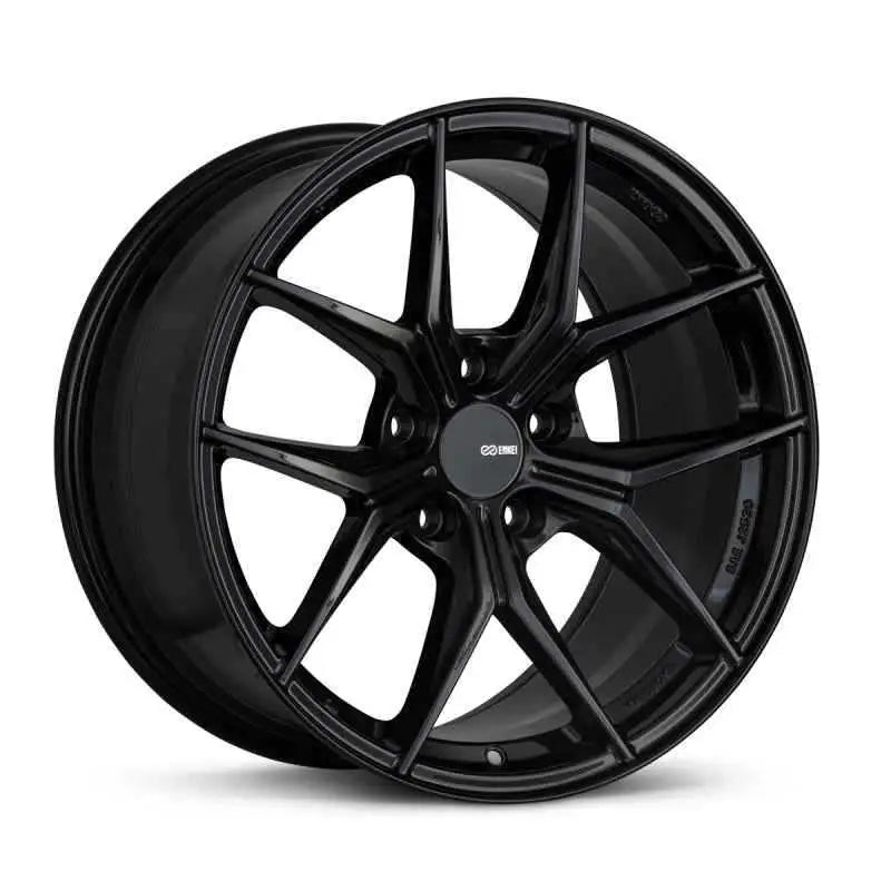 Enkei TSR-X 18x8.5 45mm Offset 5x100 BK 72.6mm Bore Gloss Black 529-885-8045bk