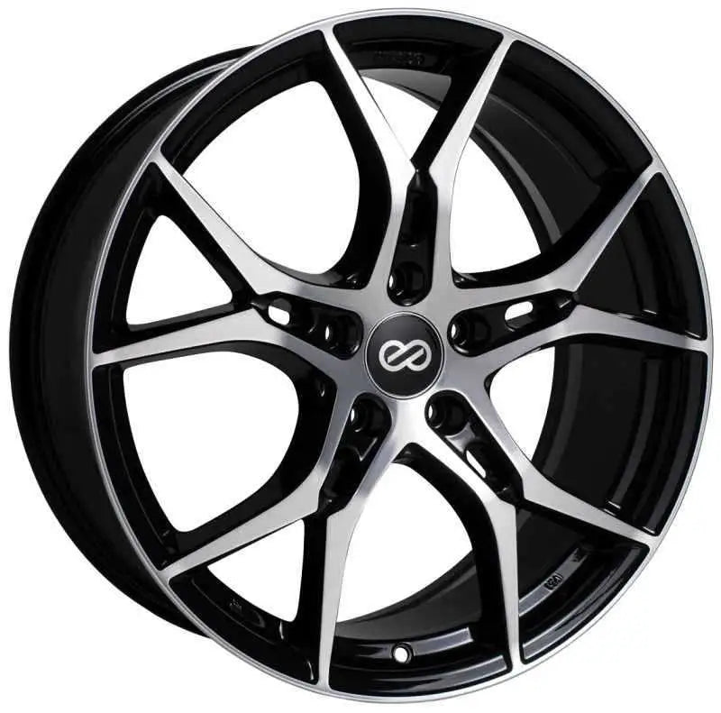 Enkei Vulcan 18X8.0 35mm Offset 5x114.3 Bolt 72.6mm Bore Black Machined Wheel 517-880-6535BKM