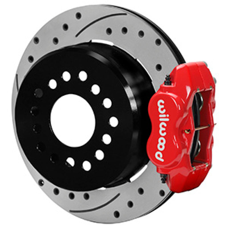 Wilwood Ford Explorer 8.8in Rear Axle Dynalite Disc Brake Kit 12.19in Drill/Slot Rotor Red Caliper wil140-16407-DR