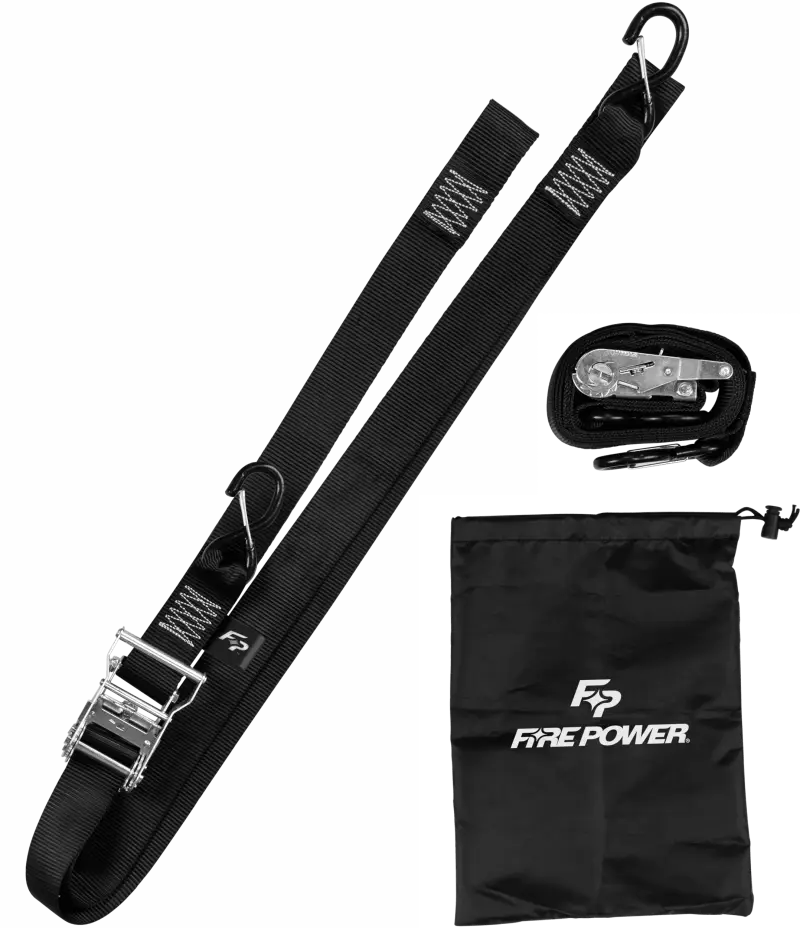 Fire Power A4 2" Tie-Down Ratchet W/Soft-Tie 8' Long Black 2/Pk wps-29-13090