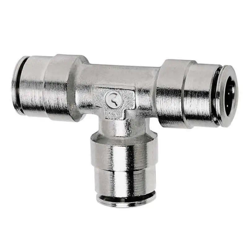 Firestone Union Tee 1/4in. Nickel Push-Lock Air Fitting - Single (WR17603461) 3461