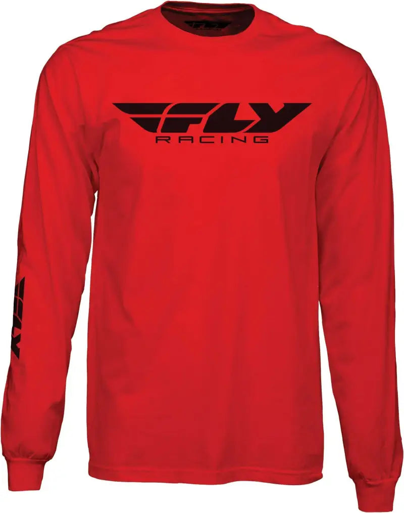 Fly Corporate L/S Tee Red Md wps-352-4148m
