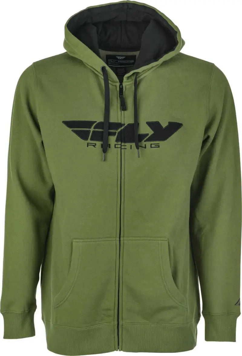 Fly Corporate Zip Up Hoodie Olive 2x wps-354-01922x
