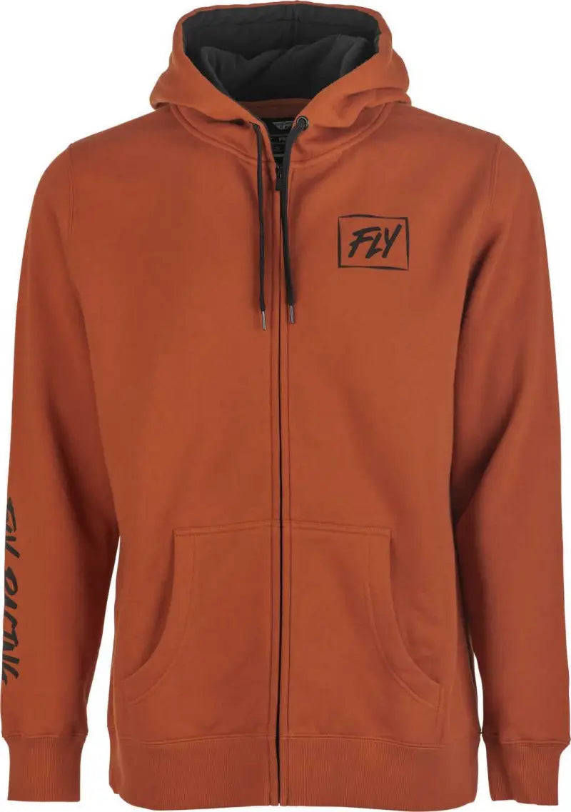 Fly Lite Zip Up Hoodie Rust 2x wps-354-01722x