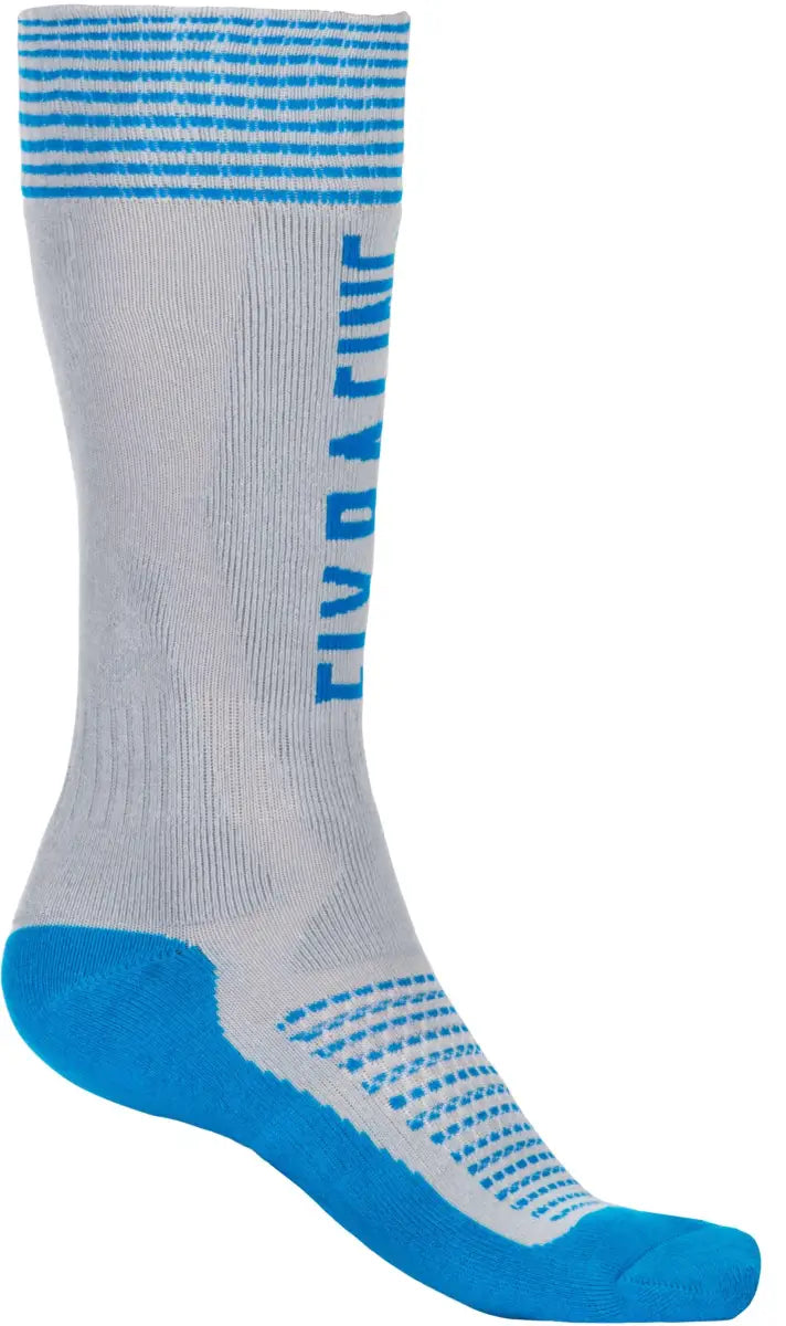 Fly Racing 350-0521S Mx Pro Sock Thick Grey/Blue Sm/Md wps-350-0521s