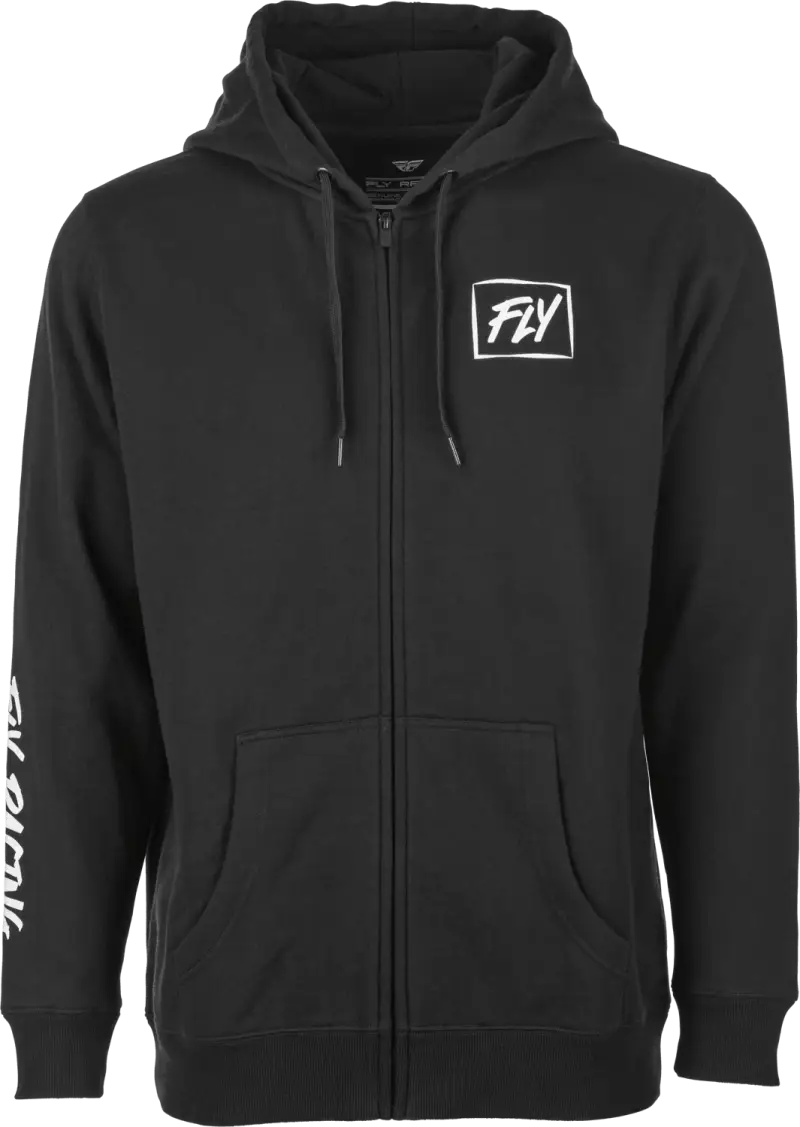 Fly Racing 354-0170X Fly Lite Zip Up Hoodie Black/White Xl wps-354-0170x