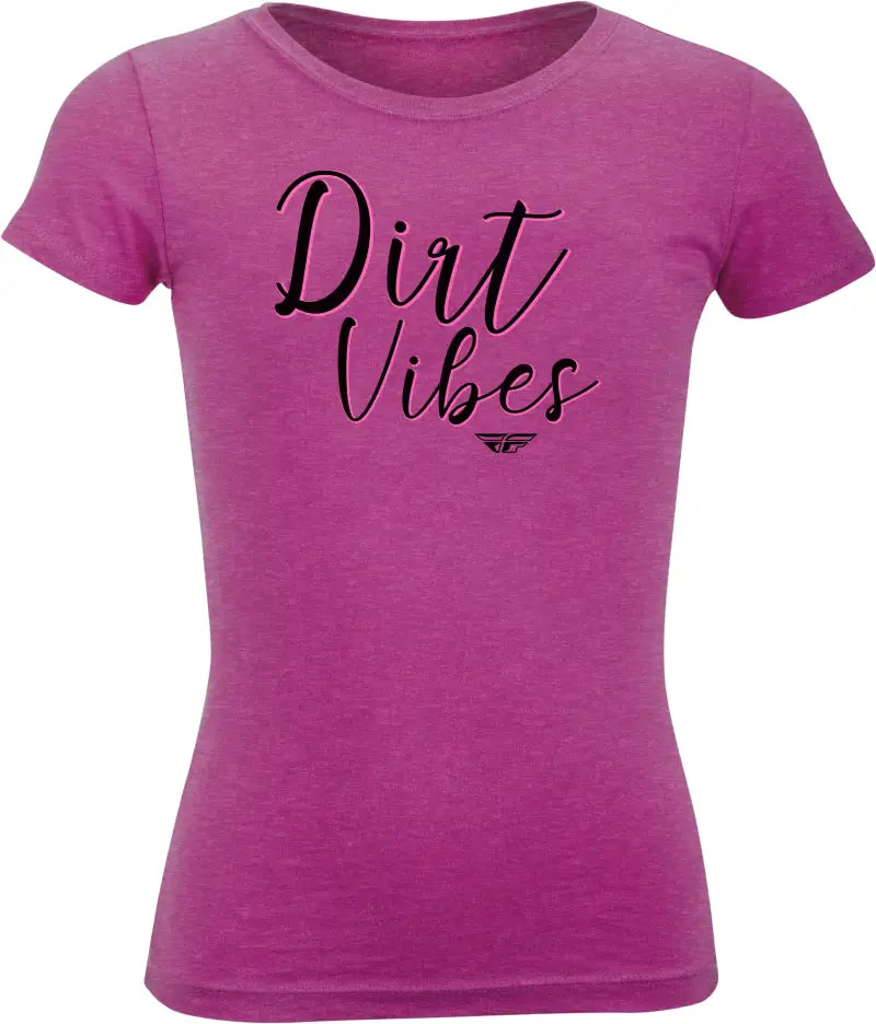 Fly Racing 356-0520YM Girl'S Fly Dirt Vibes Tee Raspberry Ym wps-356-0520ym