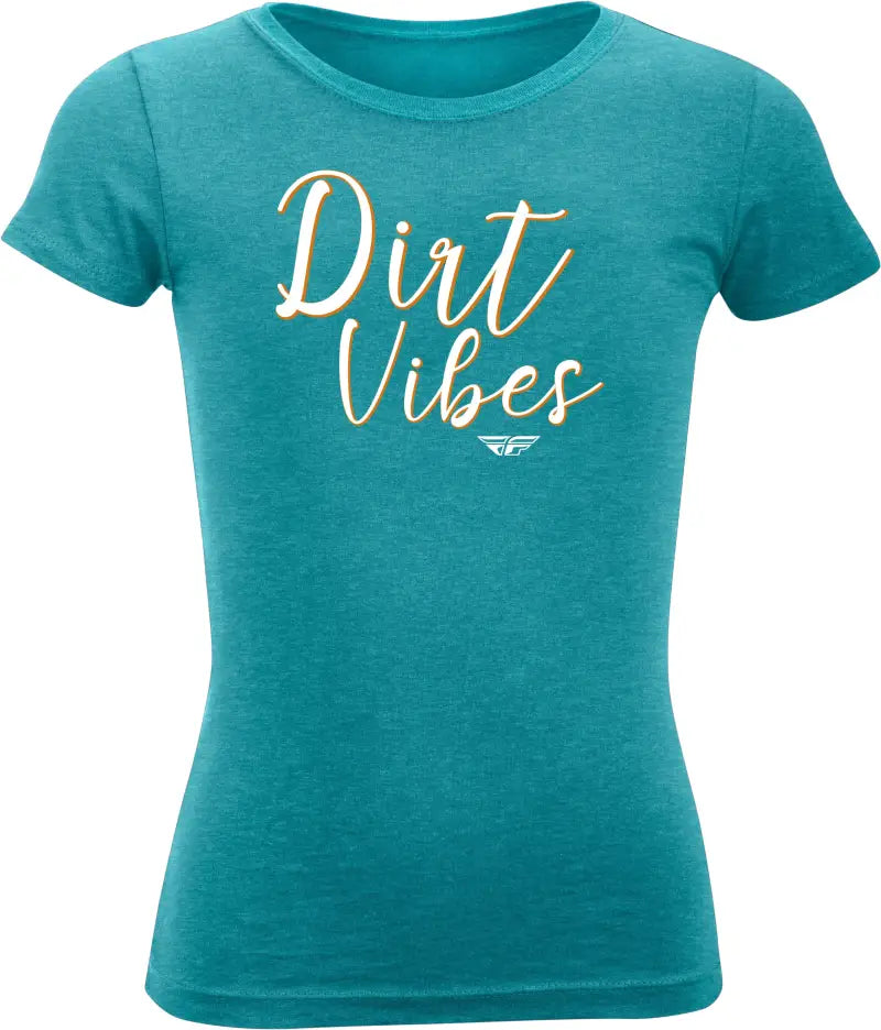 Fly Racing 356-0521YS Girl'S Fly Dirt Vibes Tee Blue Ys wps-356-0521ys