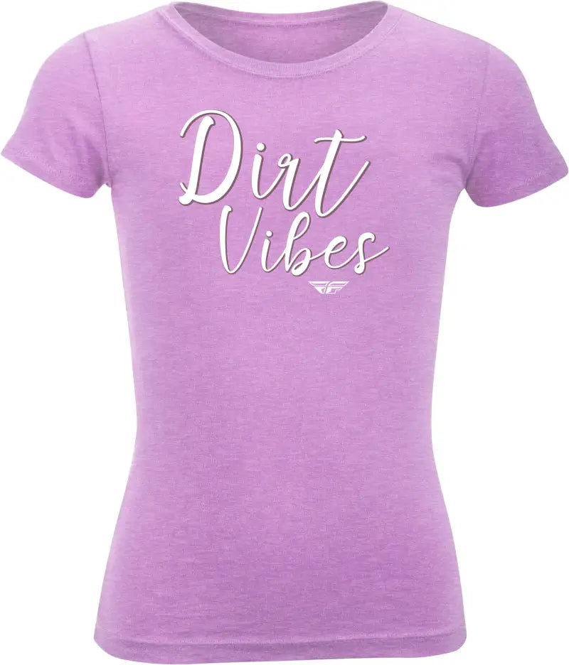 Fly Racing 356-0522YM Girl'S Fly Dirt Vibes Tee Lilac Ym wps-356-0522ym