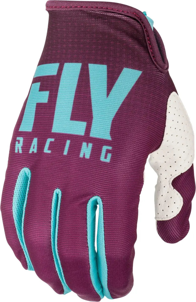 Fly Racing 372-01710 Lite Gloves Seafoam/Port/White Sz 10 wps-372-01710