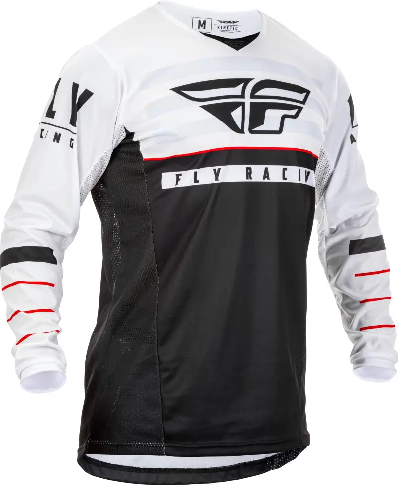 Fly Racing 373-423YM Kinetic K120 Jersey Black/White/Red Ym wps-373-423ym