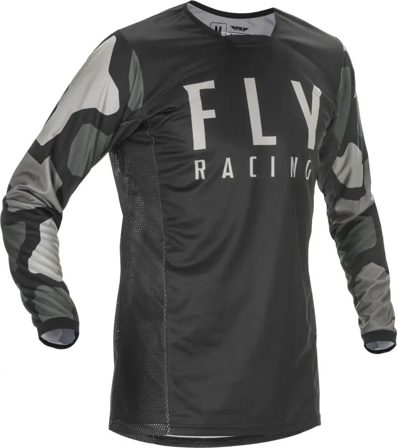 Fly Racing 374-520M Kinetic K221 Jersey Black/Grey Md wps-374-520m