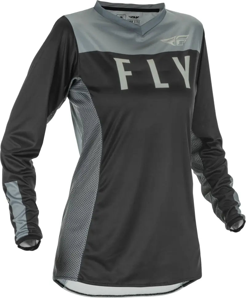 Fly Racing 374-620L Women'S Lite Jersey Black/Grey Lg wps-374-620l