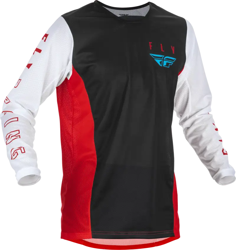 Fly Racing 375-314M Kinetic Mesh Jersey Red/White/Blue Md wps-375-314m