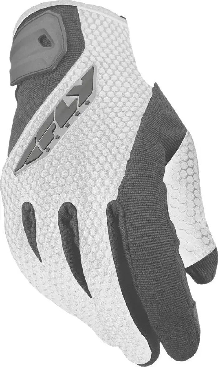 Fly Racing #5884 476-6211~5 Women'S Coolpro Gloves White/Grey Xl wps-476-6211x